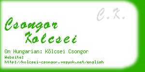 csongor kolcsei business card